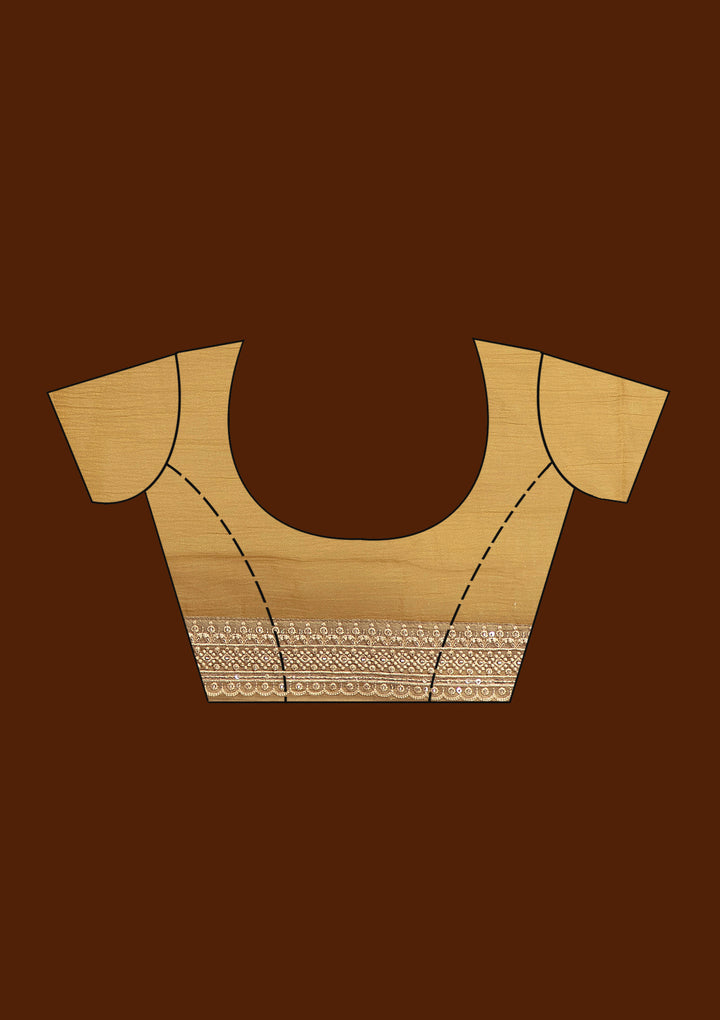 Mehendi Zariwork (Gold) Tissue Saree