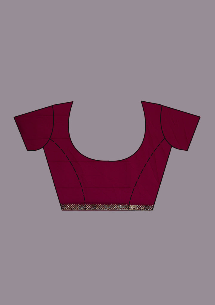 Maroon Stonework (Gold) Georgette Saree