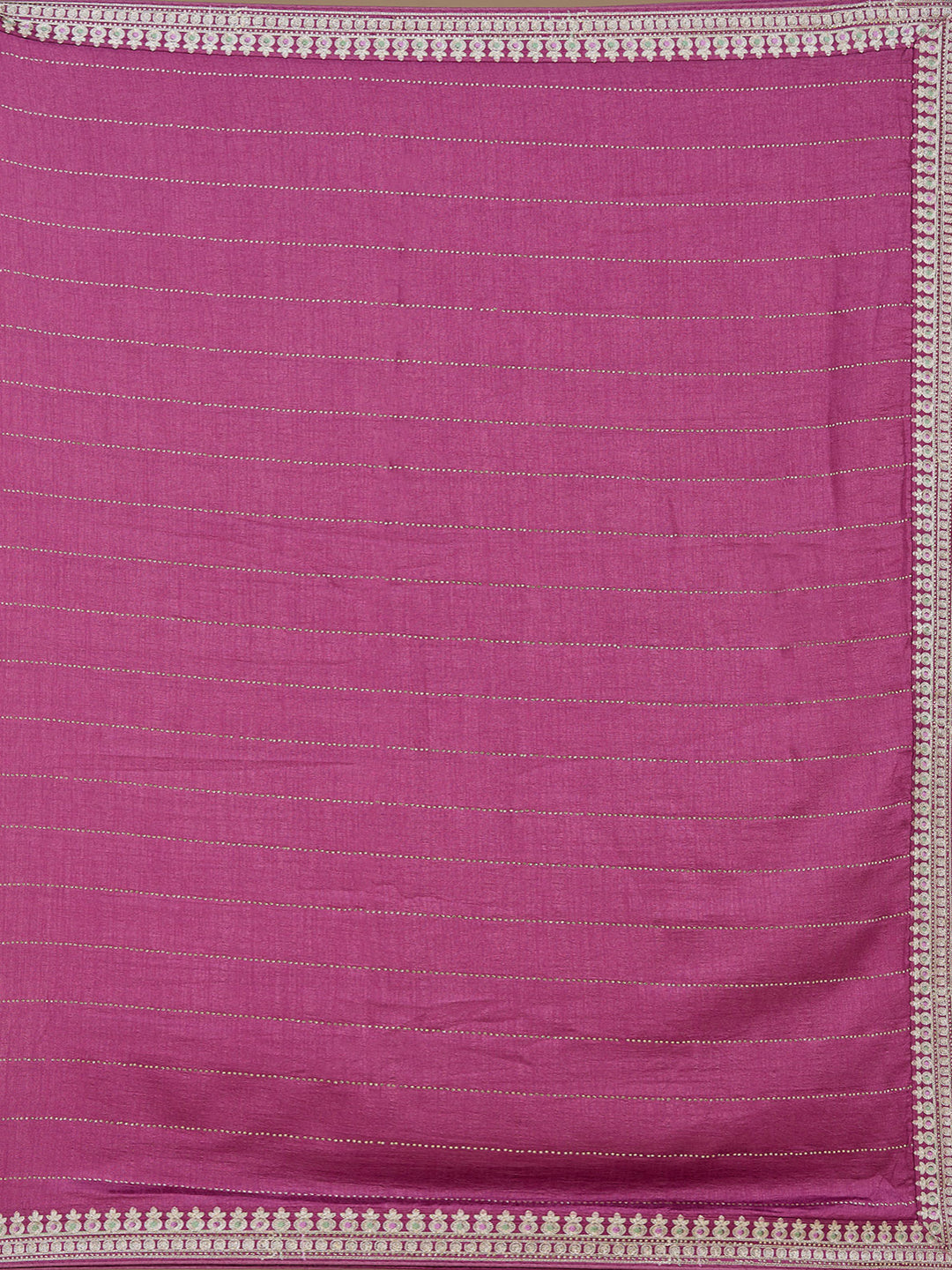Dark Lavender Zariwork (Silver) Soft Raw Silk Saree