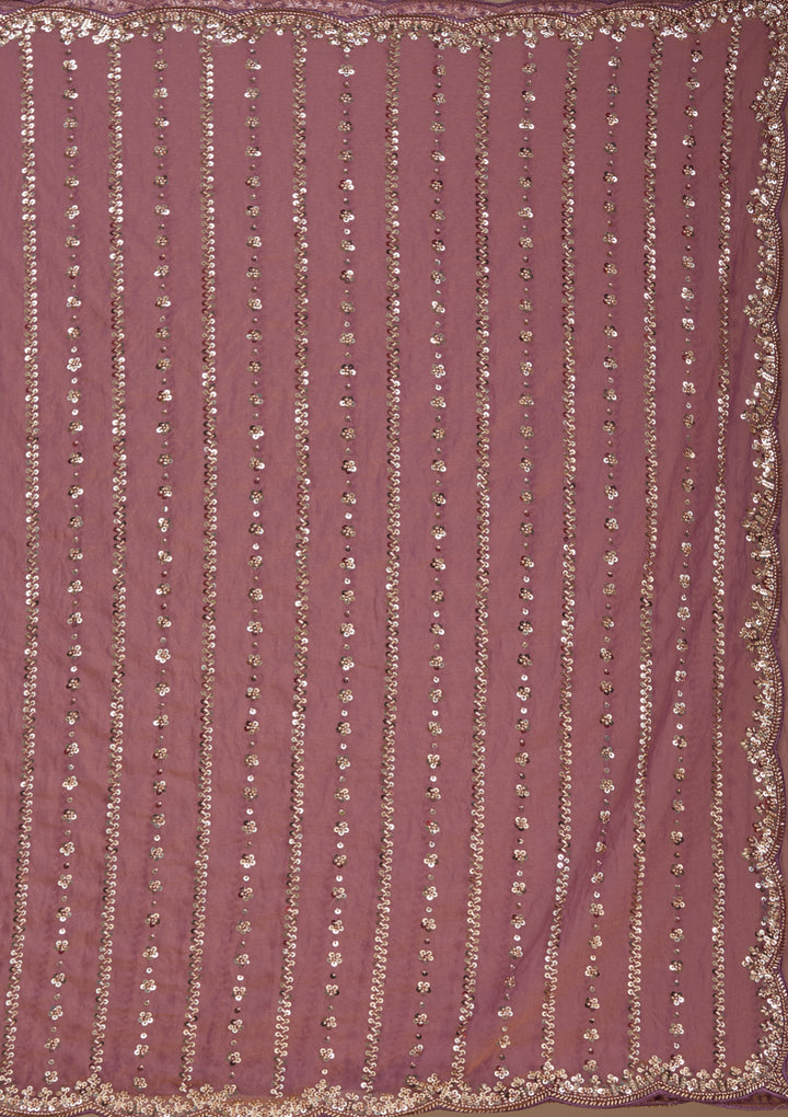 Lavender Cutdana Tissue Saree