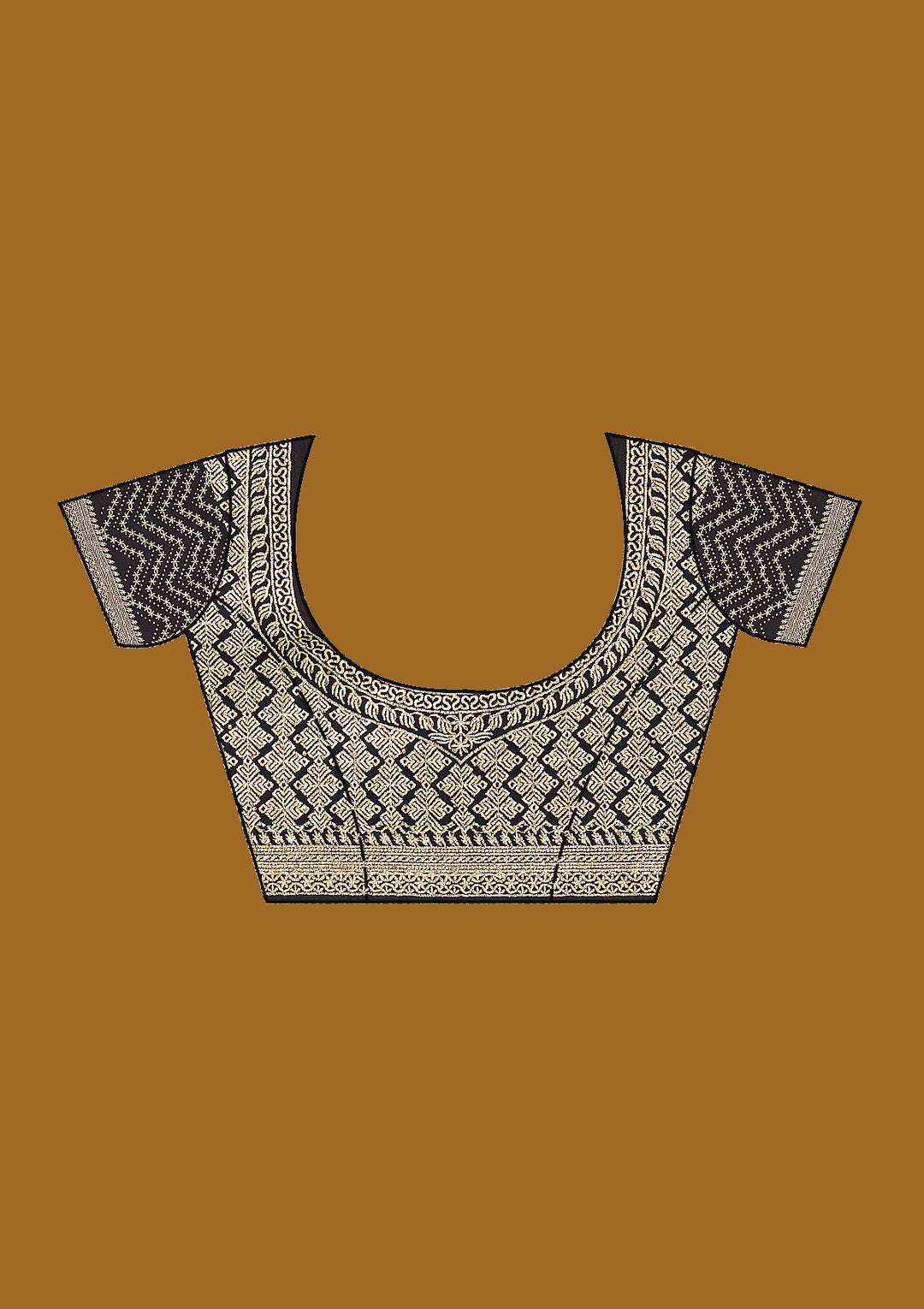 Navy Blue Zariwork (Silver) Georgette Saree