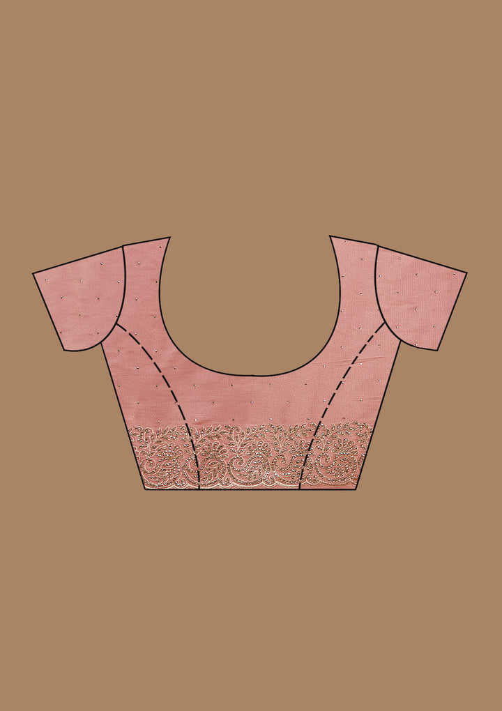 Onion Pink Cording Tissue Saree