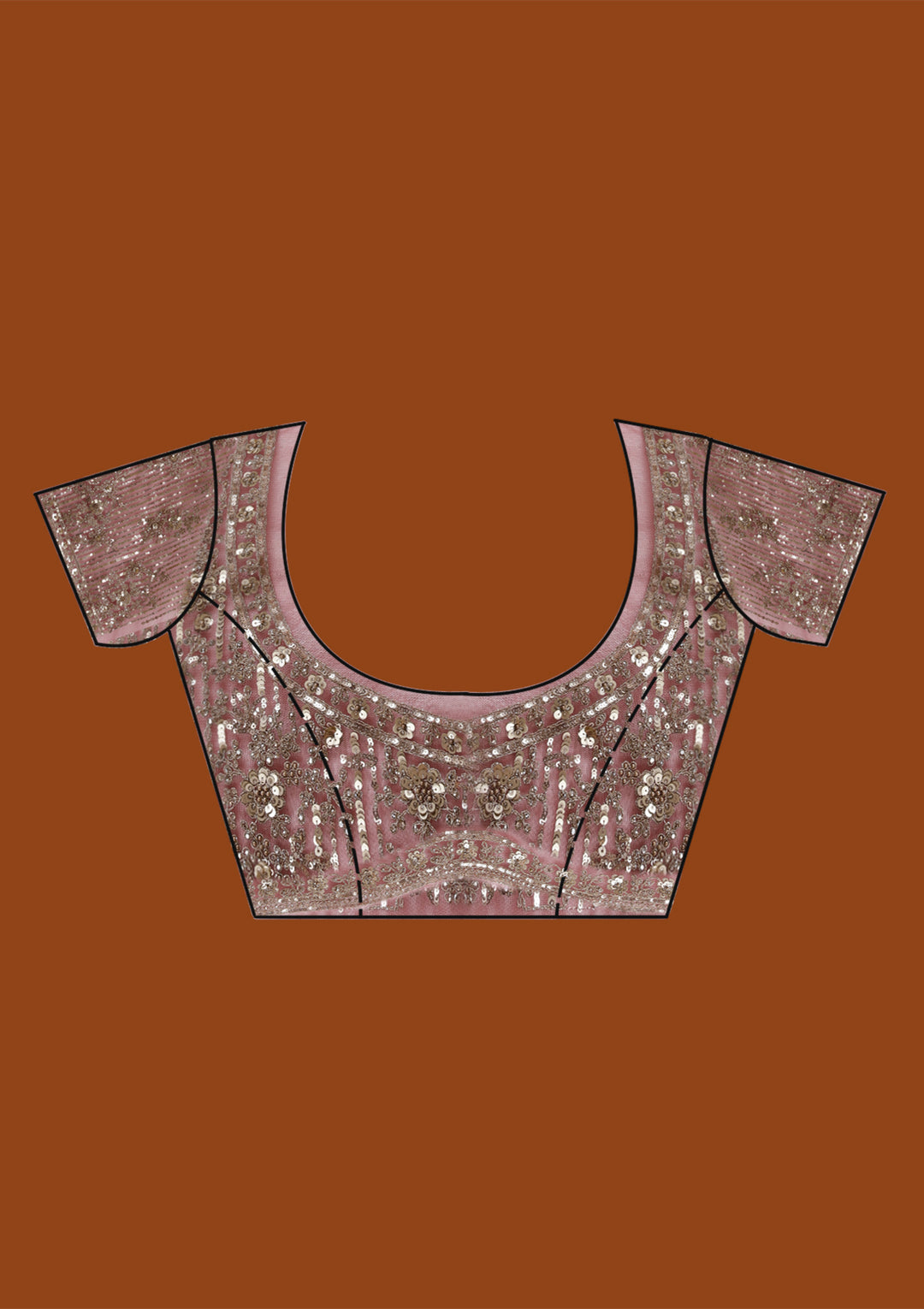 Onion Pink Cording Net Saree