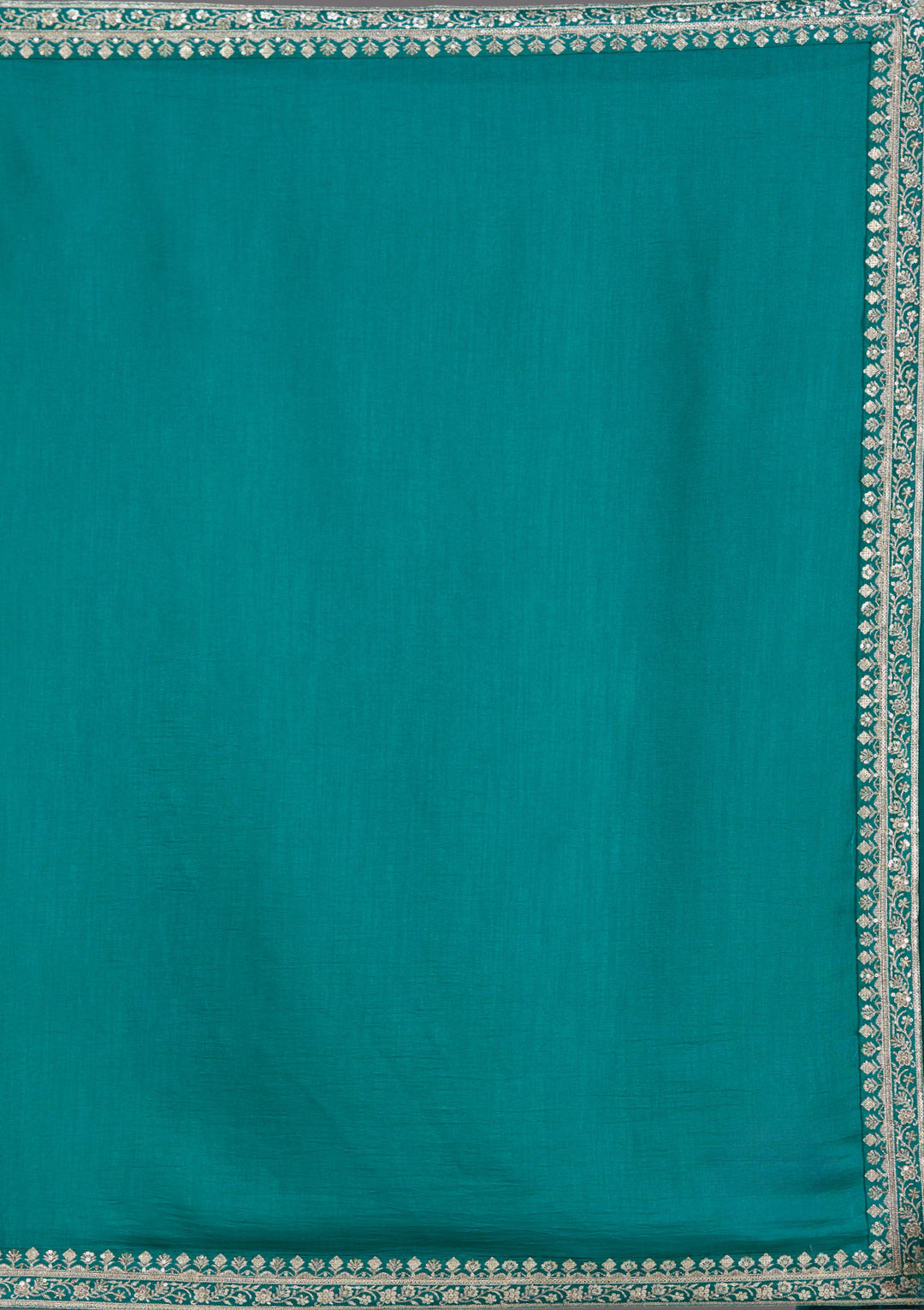 Rama Green Zariwork (Gold) Soft Raw Silk Saree