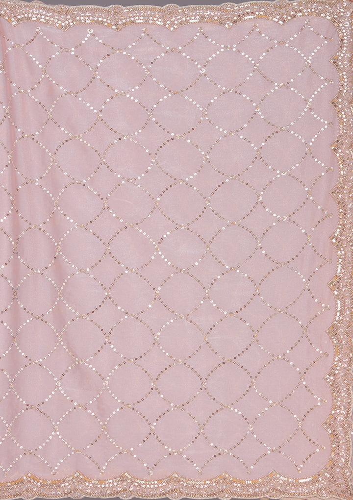 Pink Sequins Tissue Saree