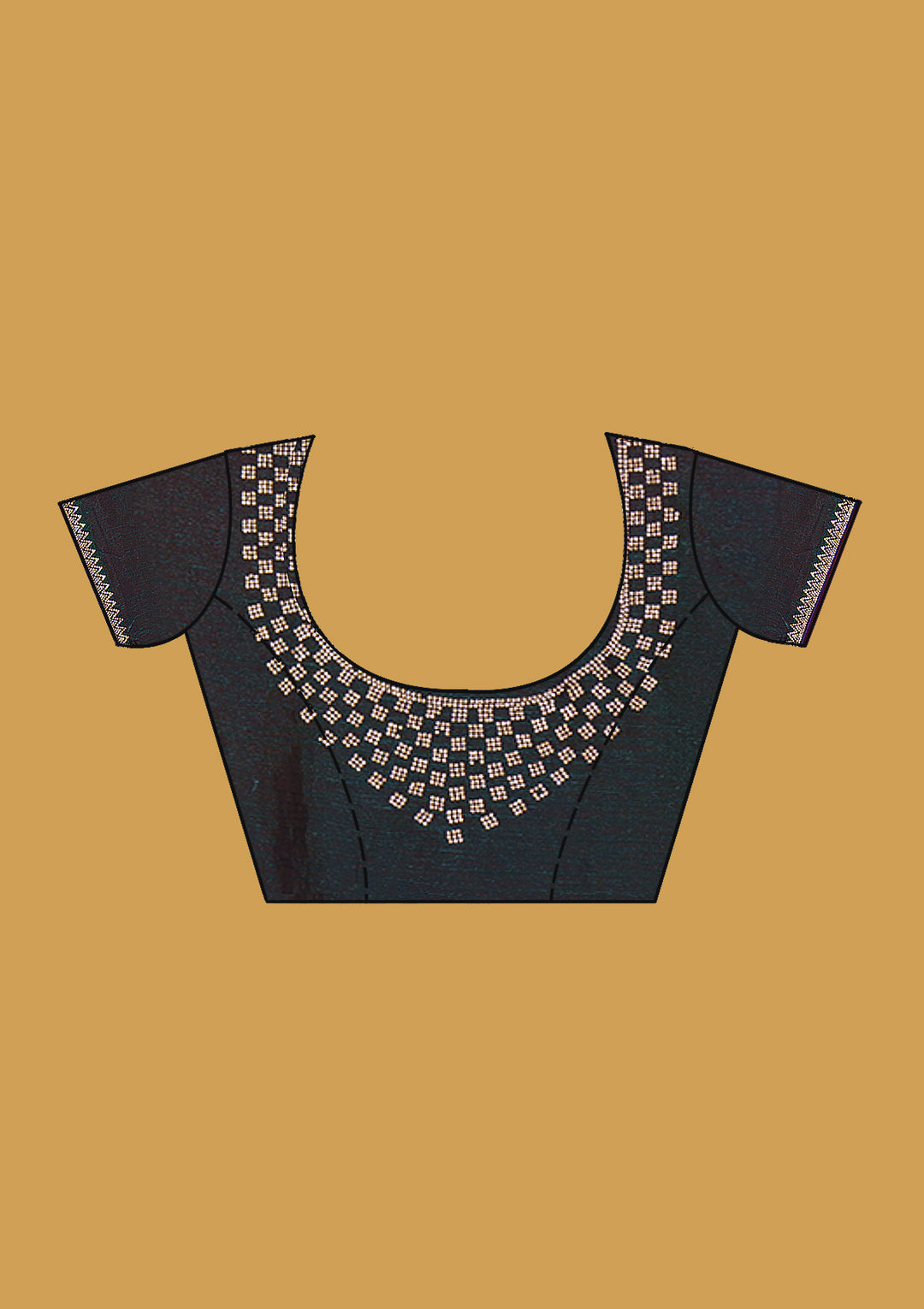 Purple Stonework (Gold) Tissue Saree