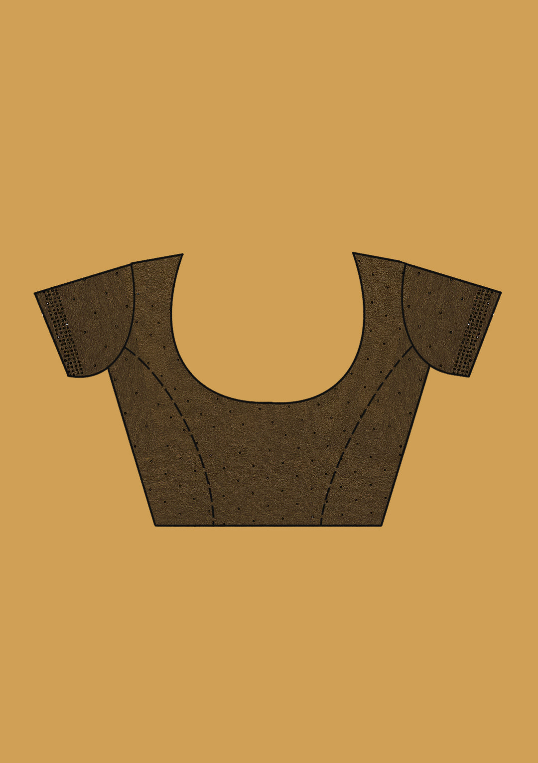 Black Swarovski Georgette Saree