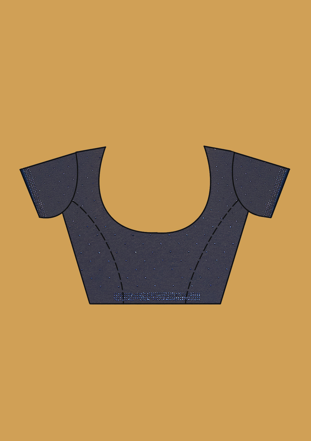 Navy Blue Swarovski Georgette Saree