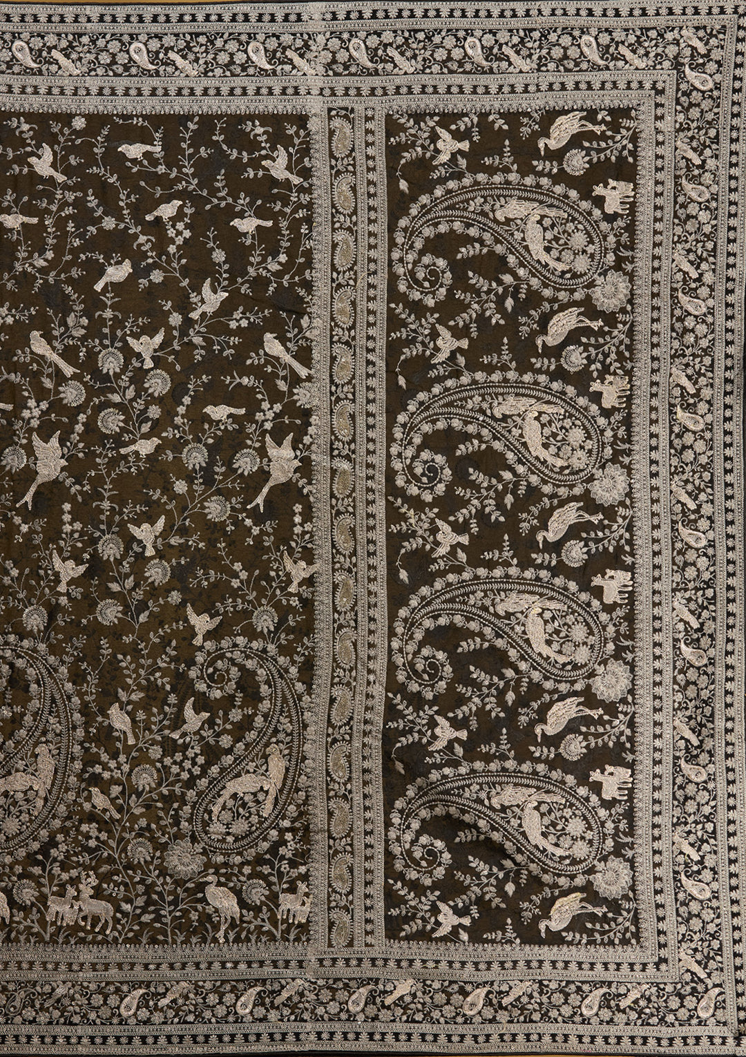 Black Zariwork (Silver) Georgette Saree