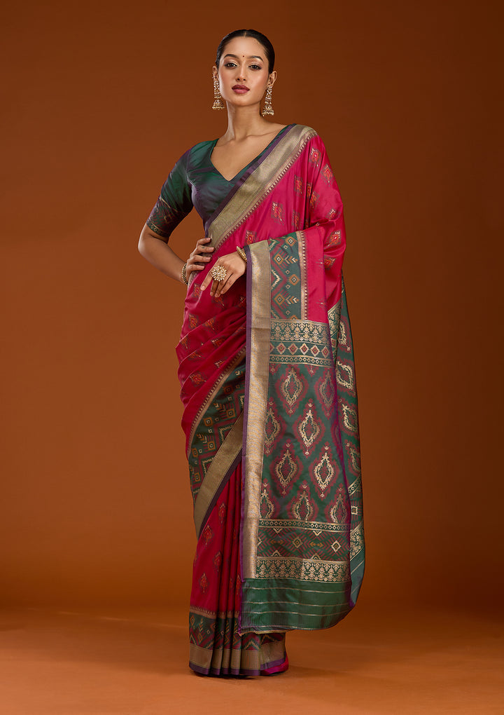 Magenta Pink Kanjivaram Art Silk Silk_Saree