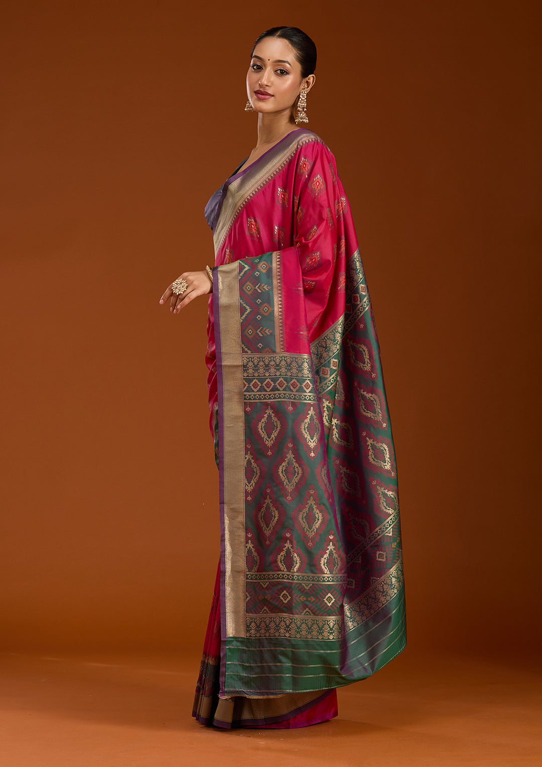 Magenta Pink Kanjivaram Art Silk Silk_Saree