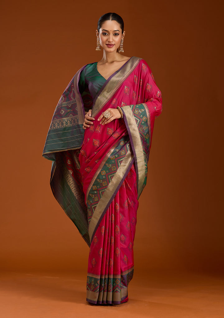 Magenta Pink Kanjivaram Art Silk Silk_Saree