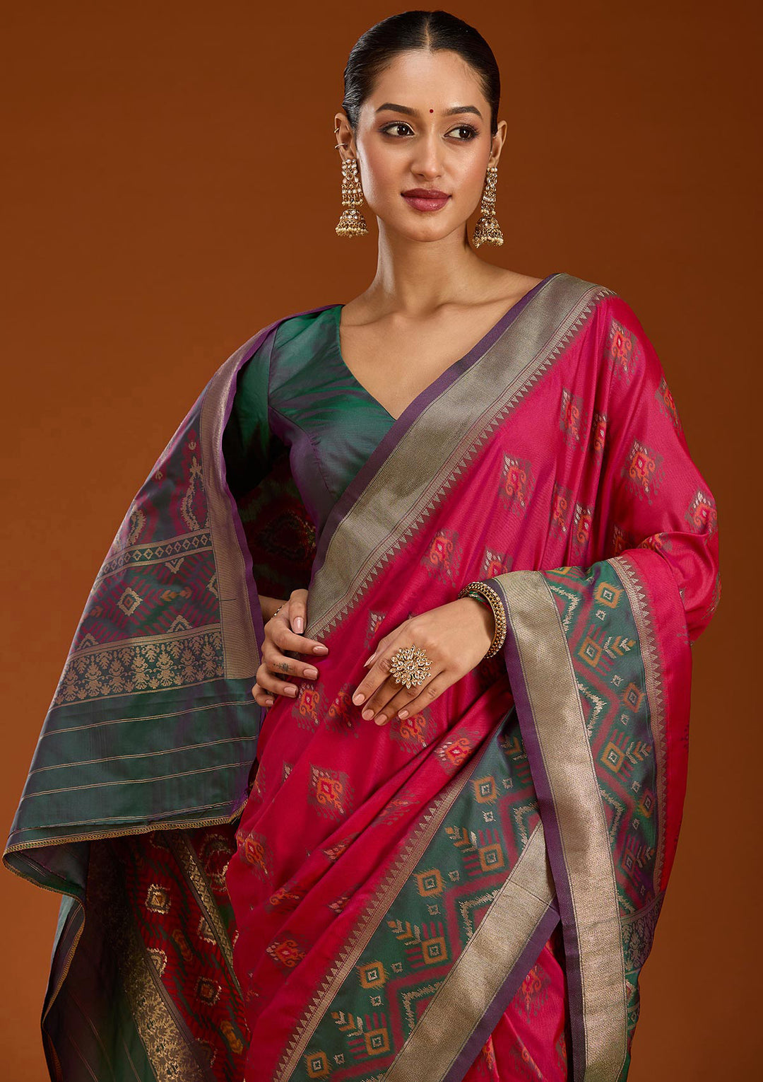 Magenta Pink Kanjivaram Art Silk Silk_Saree