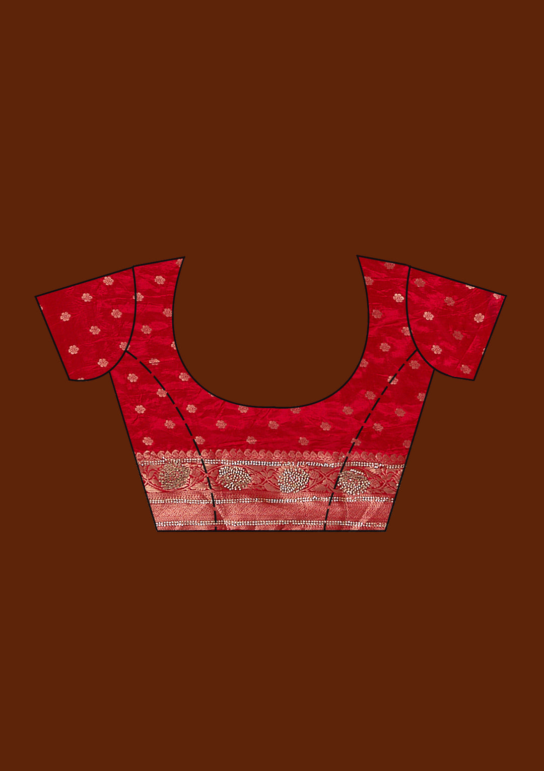 Red Stonework Silk Saree