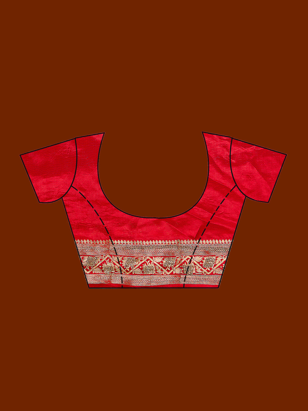 Red Stonework Silk Saree