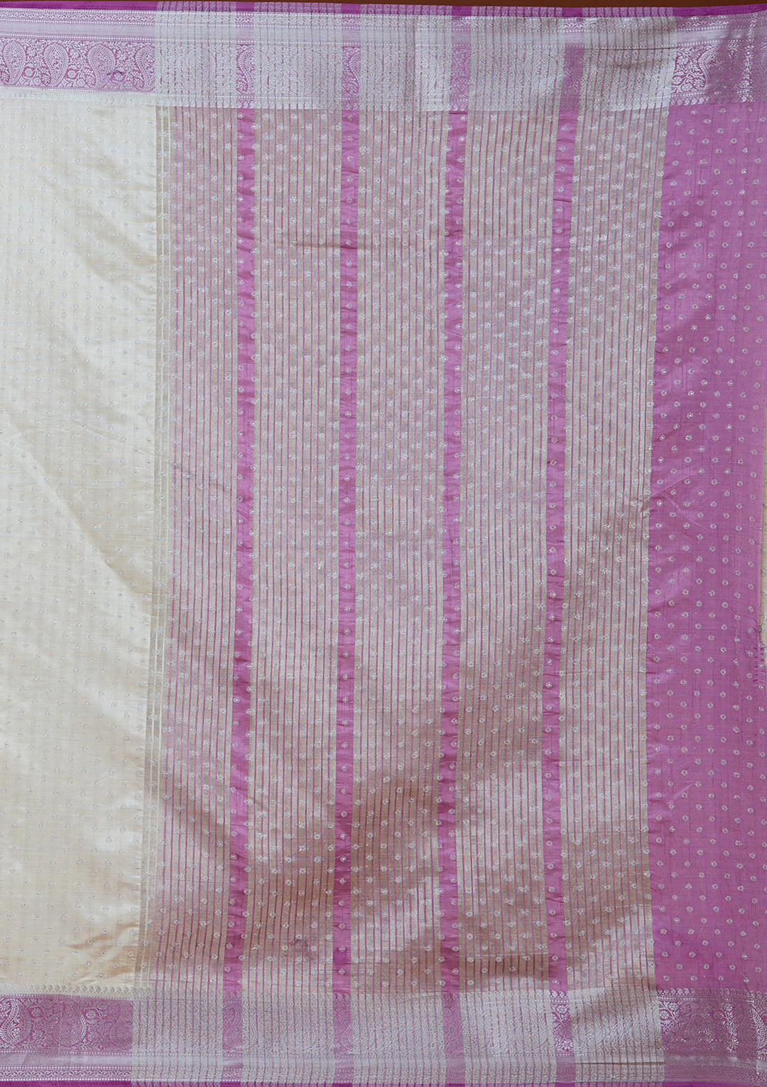 Cream Woven Silk Saree