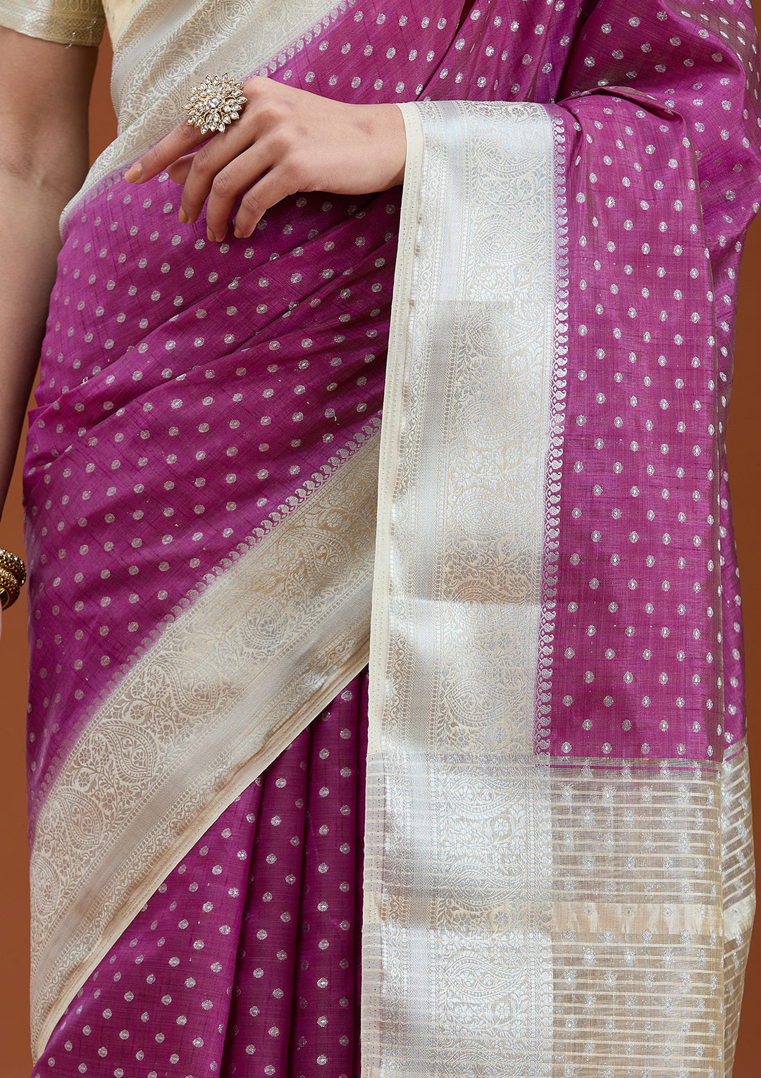 Wine Null Silk Silk_Saree
