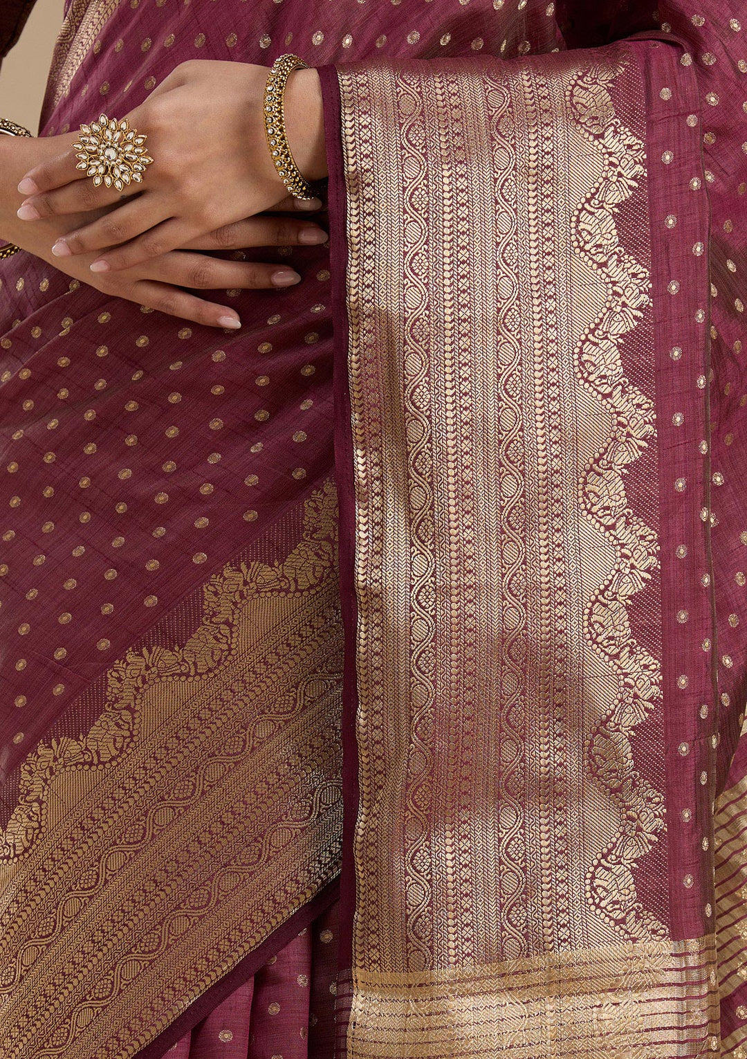 Brown Kanjivaram Silk Saree
