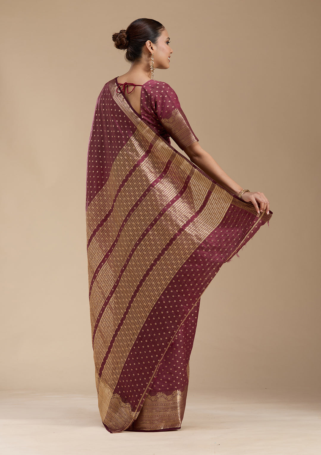 Brown Kanjivaram Silk Saree