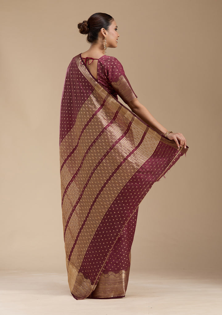 Brown Kanjivaram Silk Saree