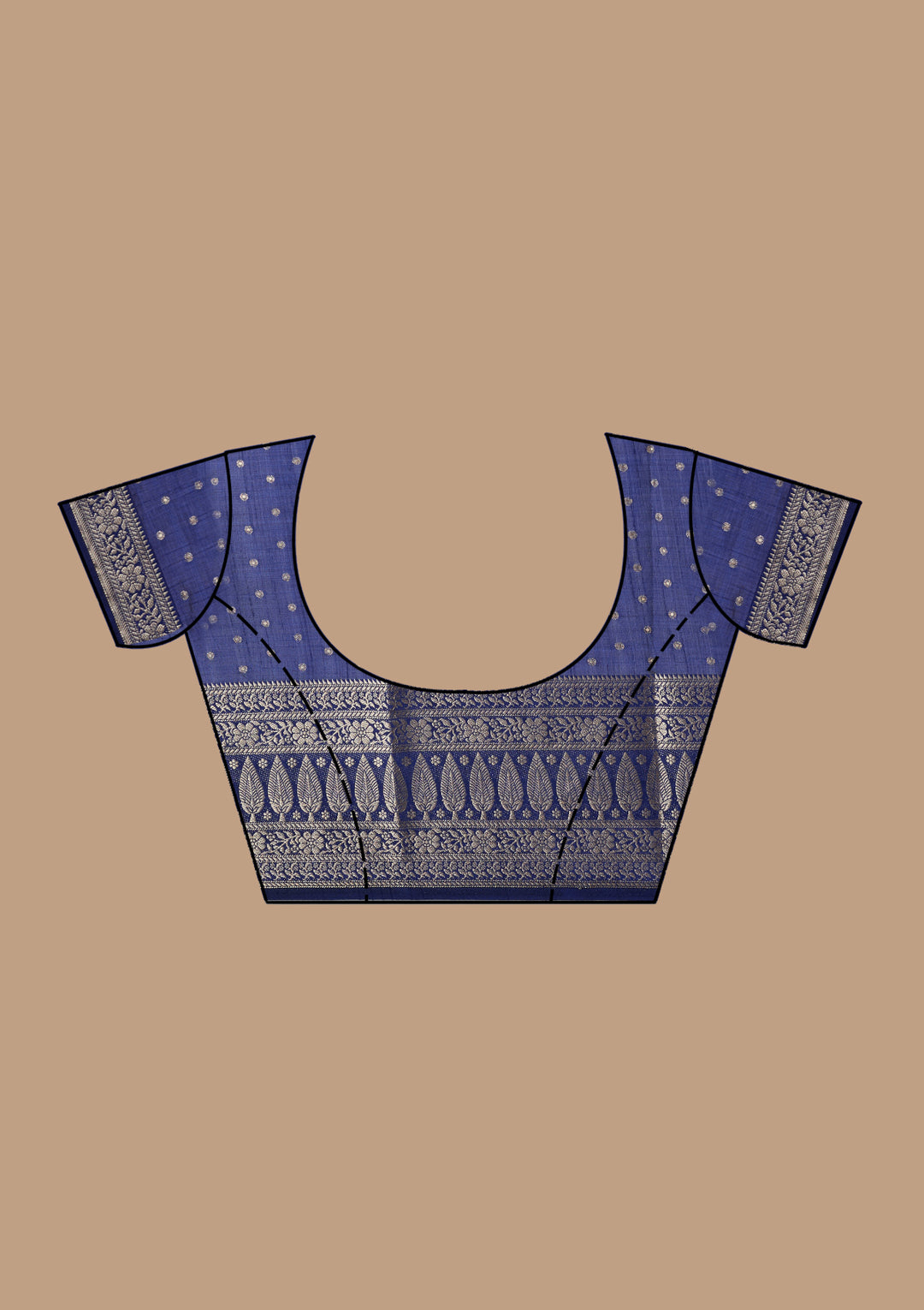 Navy Blue Kanjivaram Silk Saree