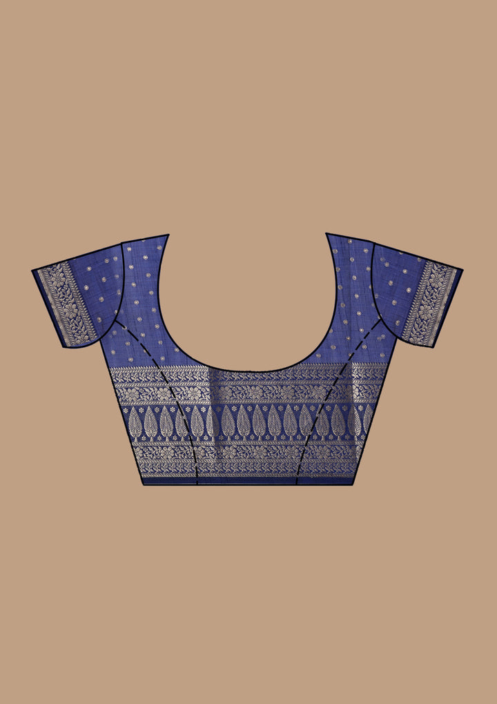 Navy Blue Kanjivaram Silk Saree