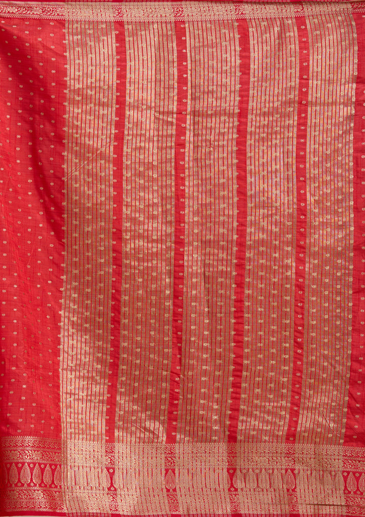 Red Zariwork (Gold) Silk Saree