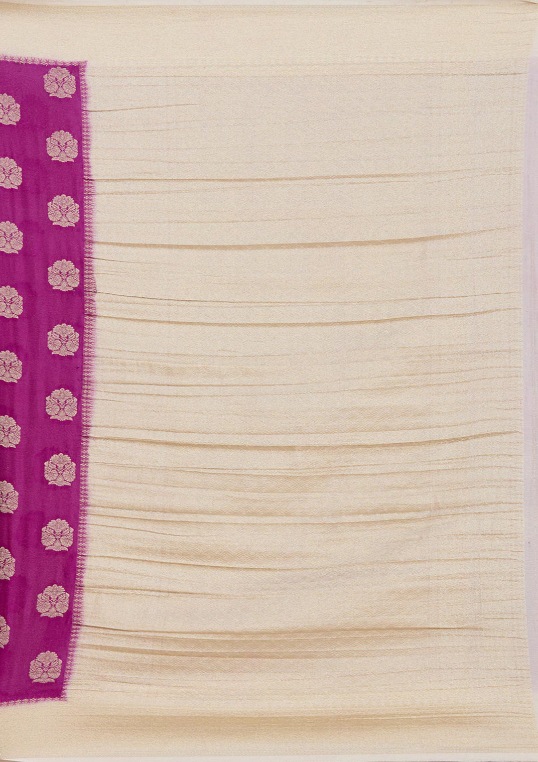 Wine Zariwork (Gold) Georgette Silk Saree