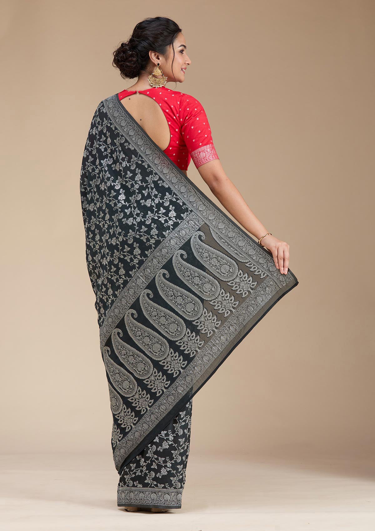 kosariii✴︎ Buy Maroon Zariwork (Gold) Silk Silk_Saree - Koskii