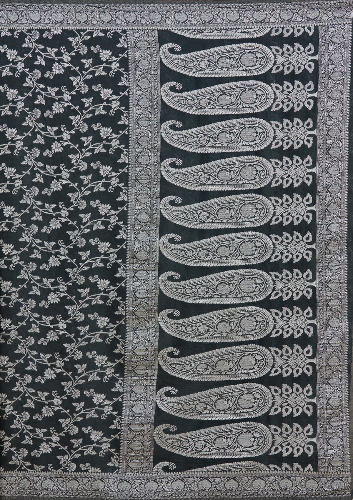 kosariii✴︎ Buy Sea Green Zariwork Net Saree - Koskii