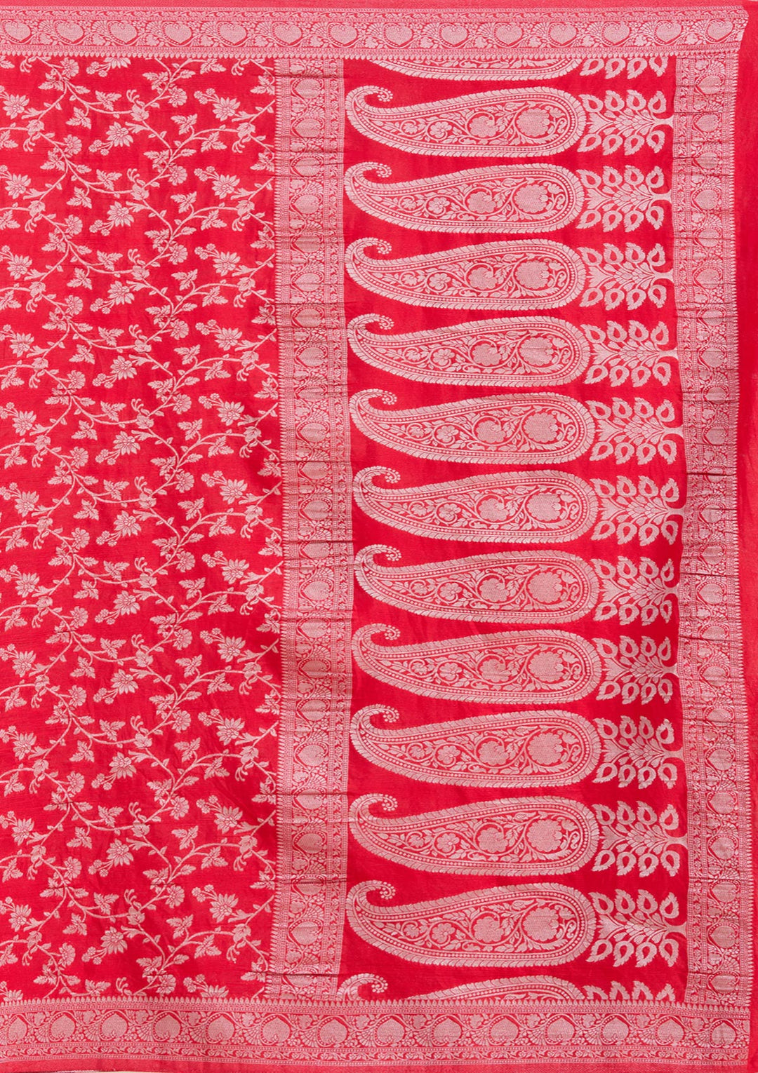 Red Zariwork (Gold) Georgette Silk Saree