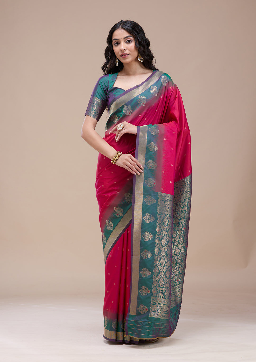 Rani Pink  Paithani Silk Saree