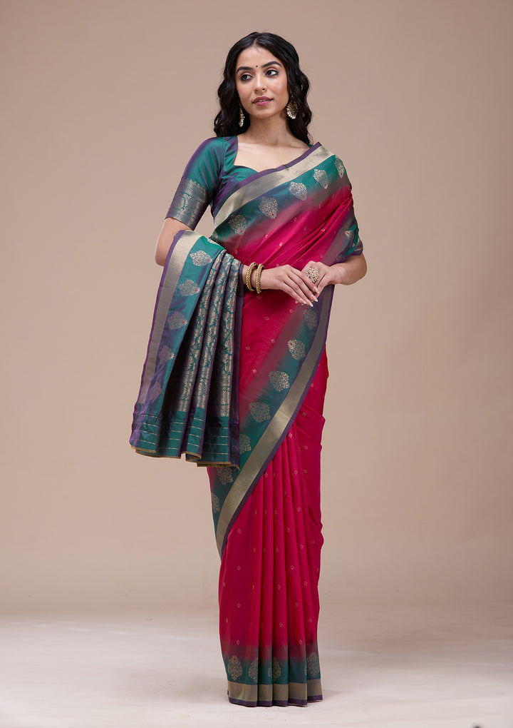Rani Pink  Paithani Silk Saree
