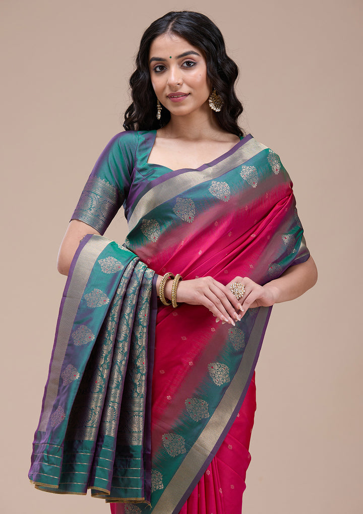 Rani Pink  Paithani Silk Saree