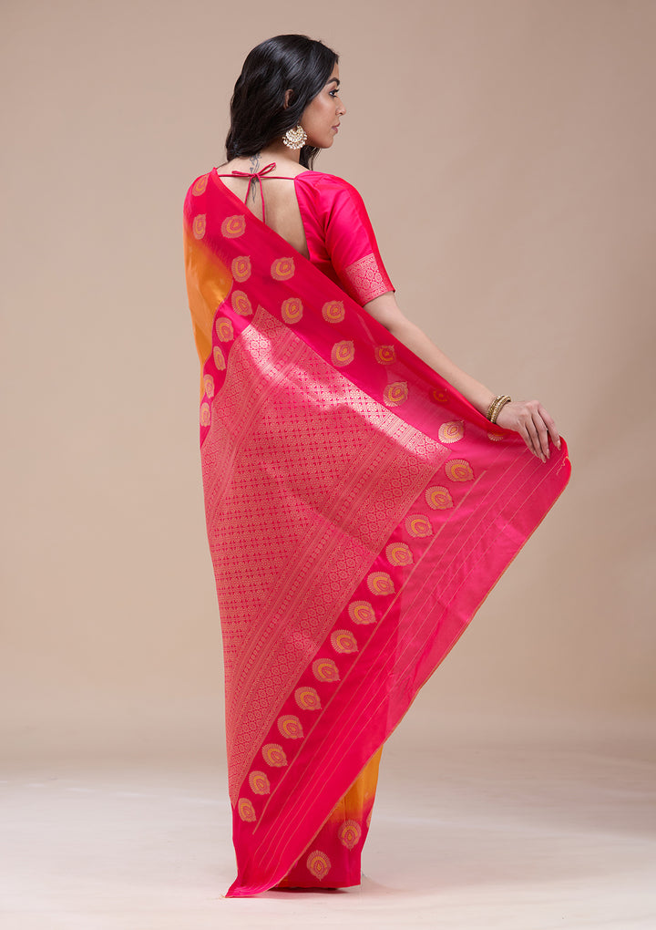 Orange Paithani Silk Saree