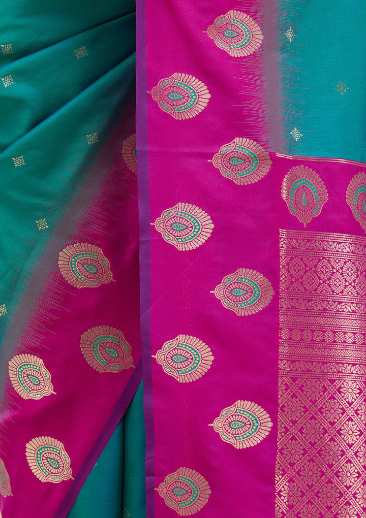 Rama Green Paithani Silk Saree