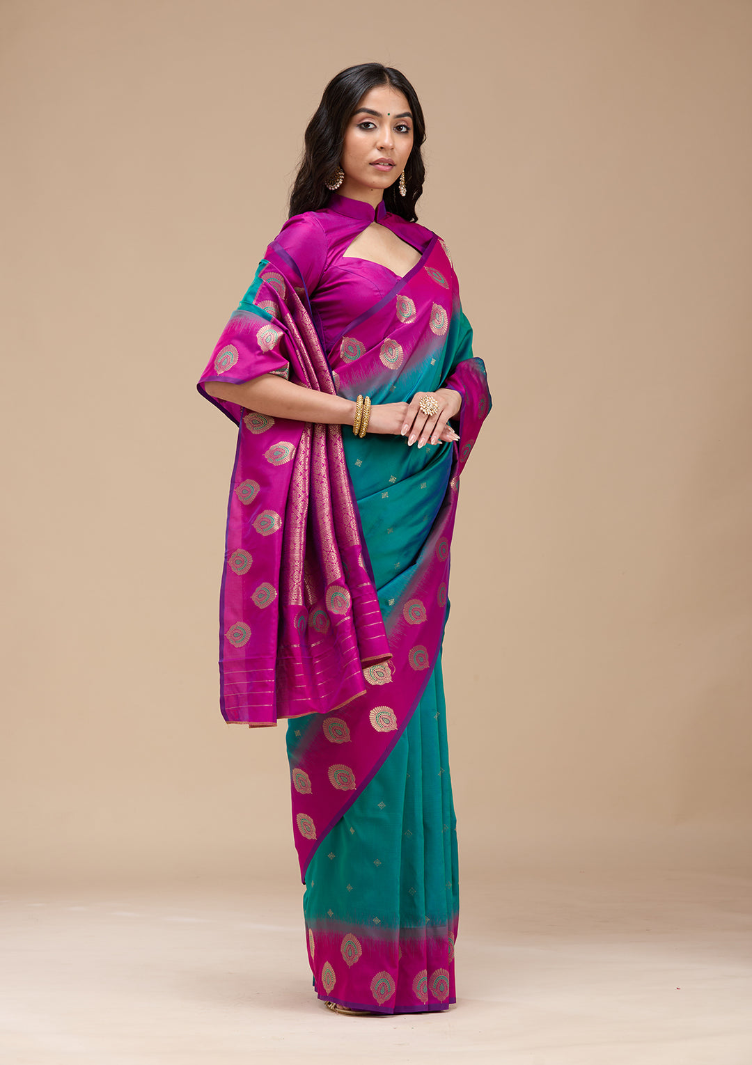 Rama Green Paithani Silk Saree