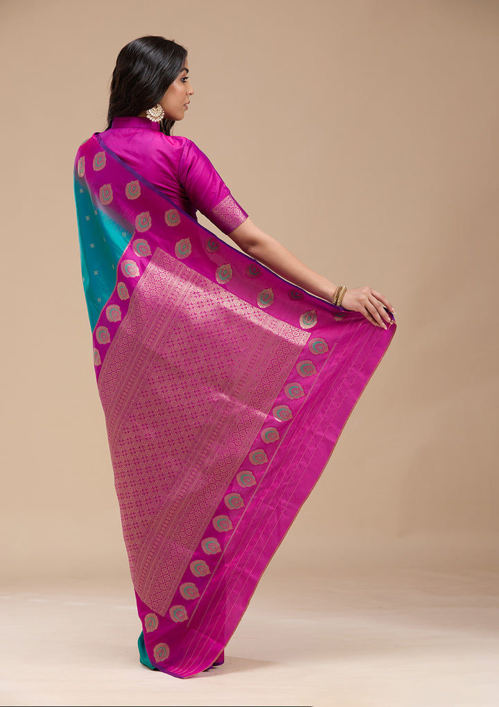 Rama Green Paithani Silk Saree