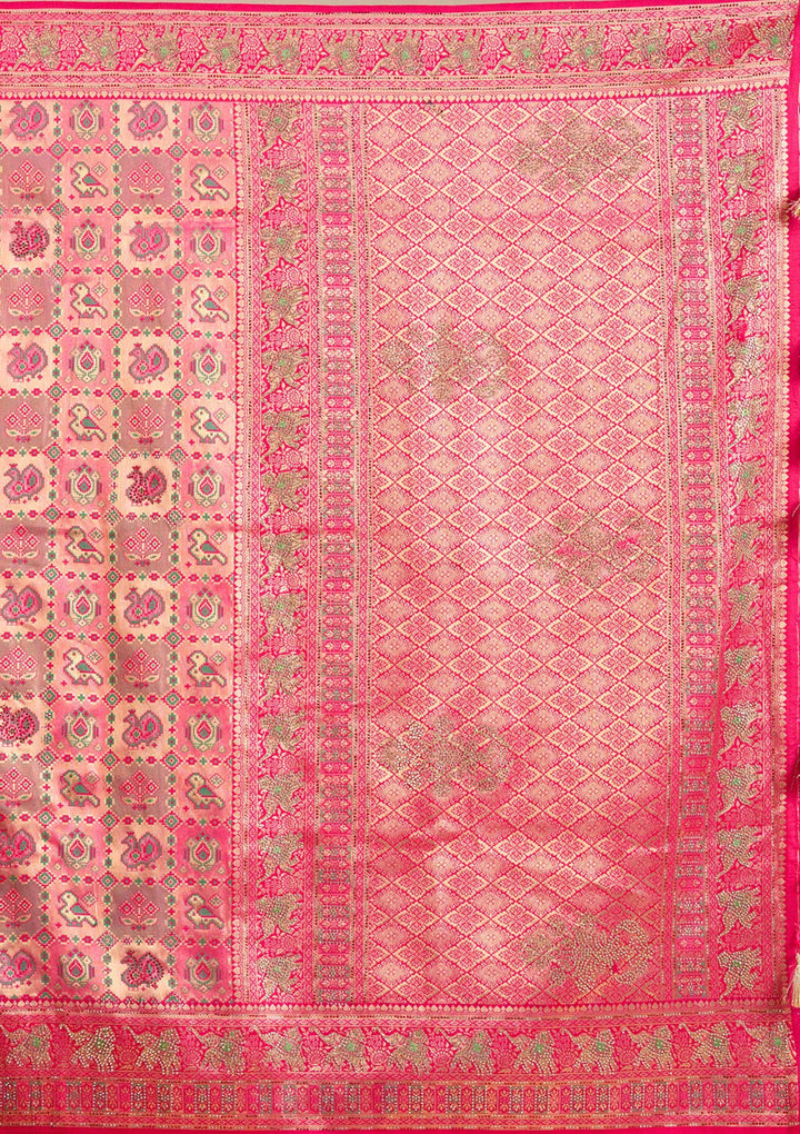 Rani Pink Stonework Silk Saree
