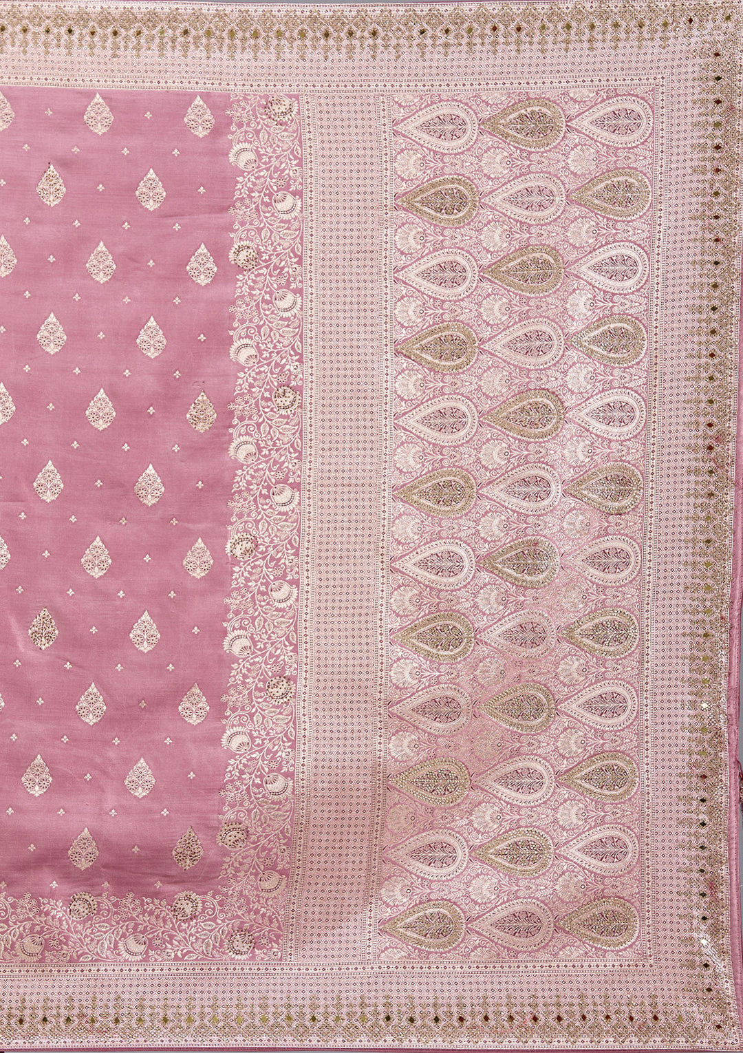 Mauve Stonework Silk Saree