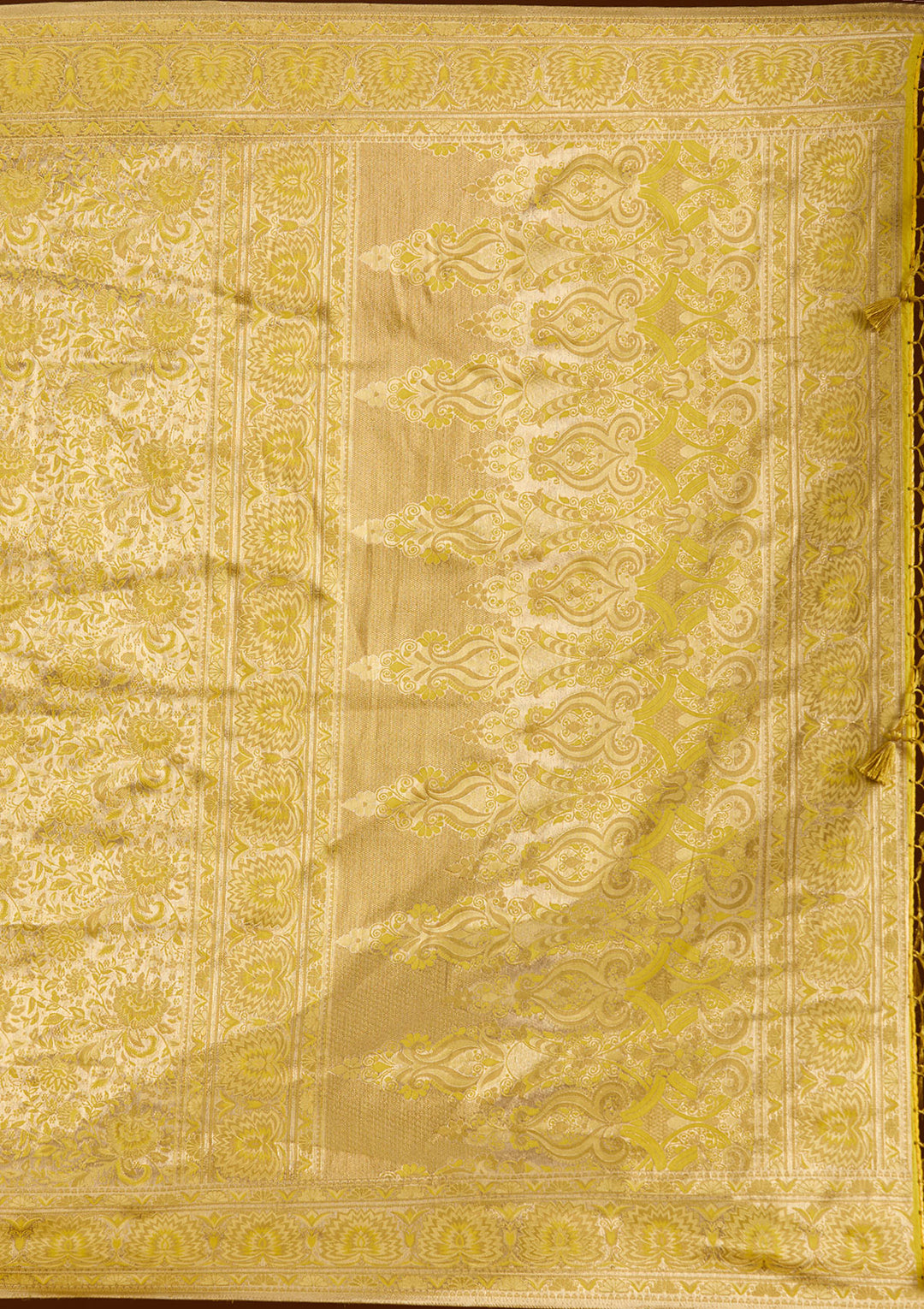 Mustard Zariwork Art Silk Saree