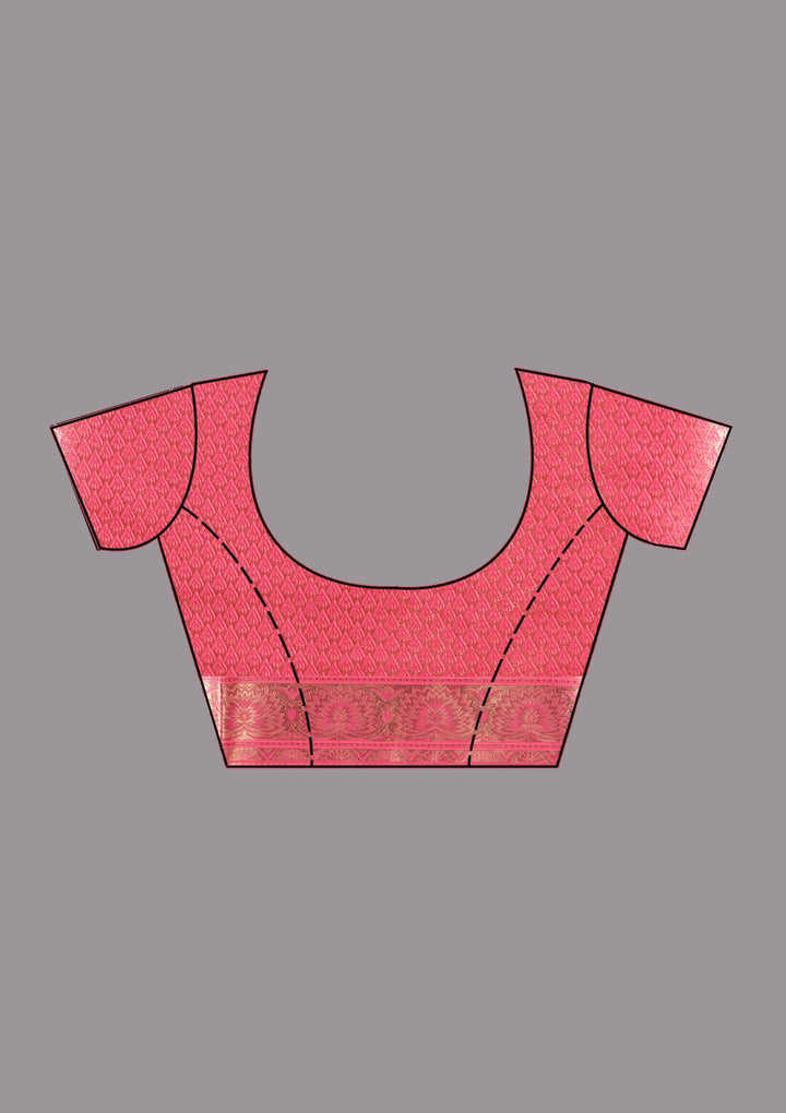 Pink Zariwork Art Silk Saree