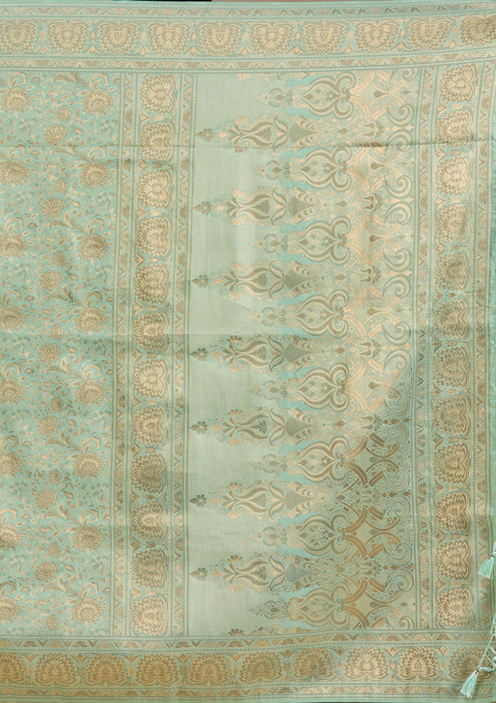 Sky Blue Banarasi Silk Saree