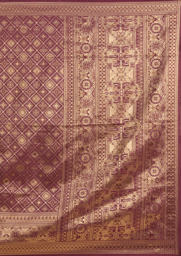 Brown Banarasi Silk Saree
