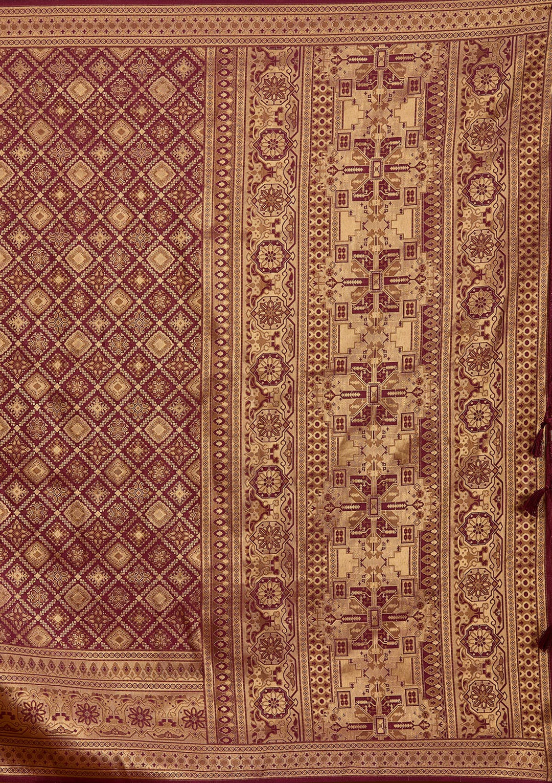 Maroon Zariwork Art Silk Saree