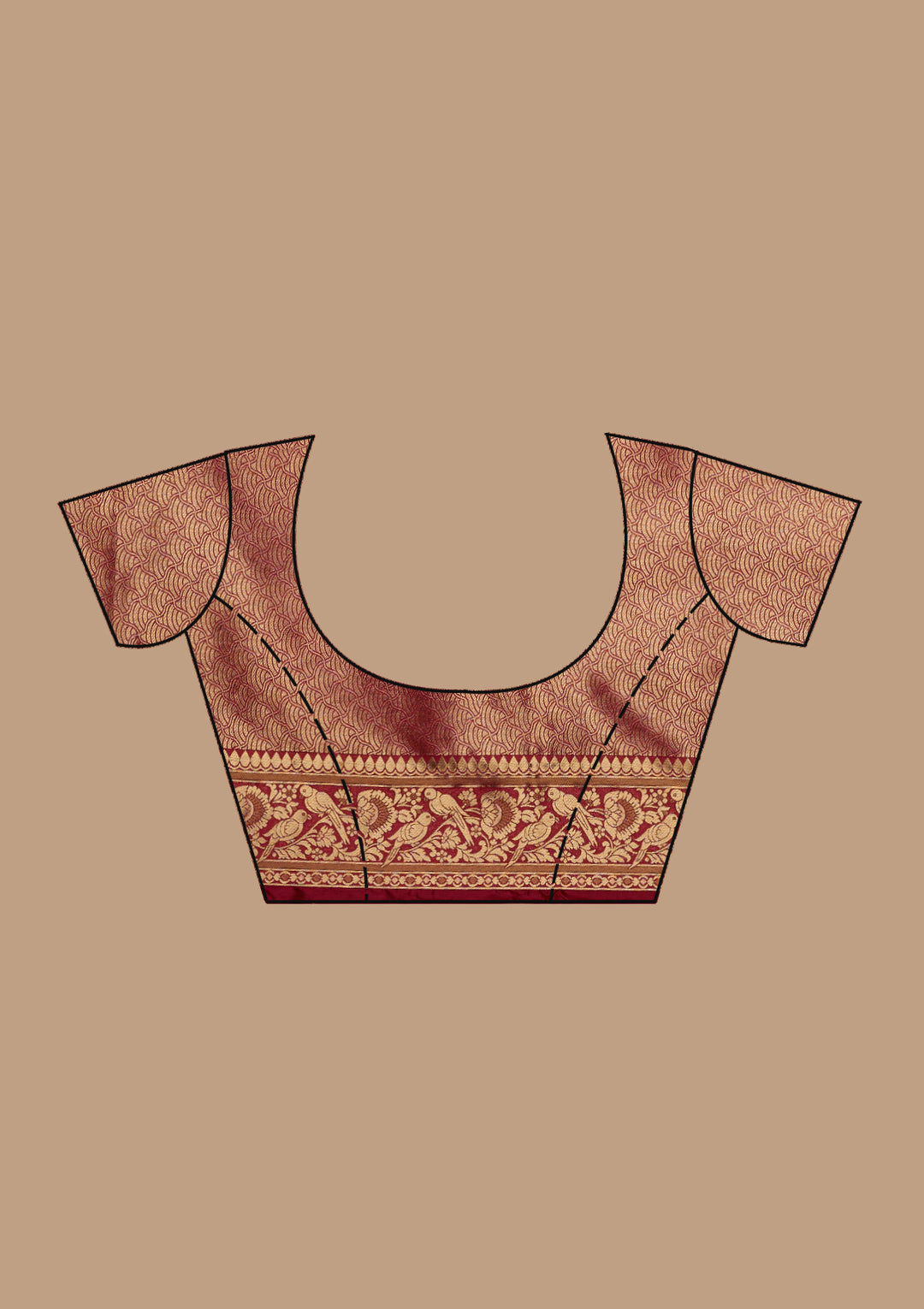 Maroon Banarasi Silk Saree