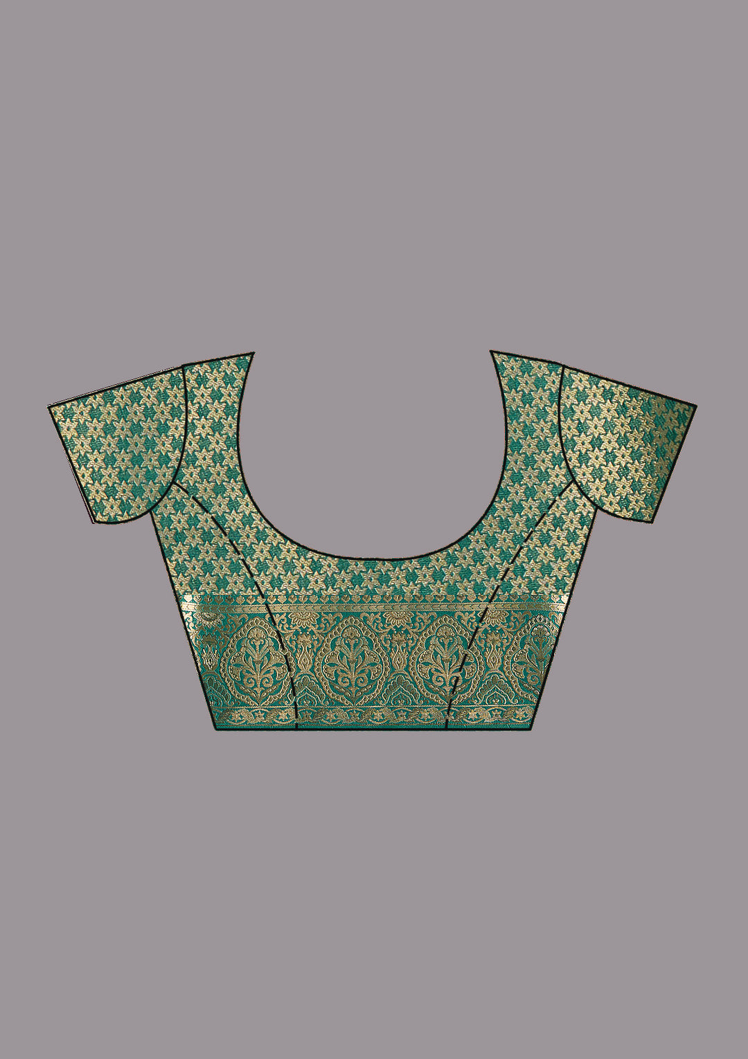 Bottle Green Zariwork Art Silk Saree