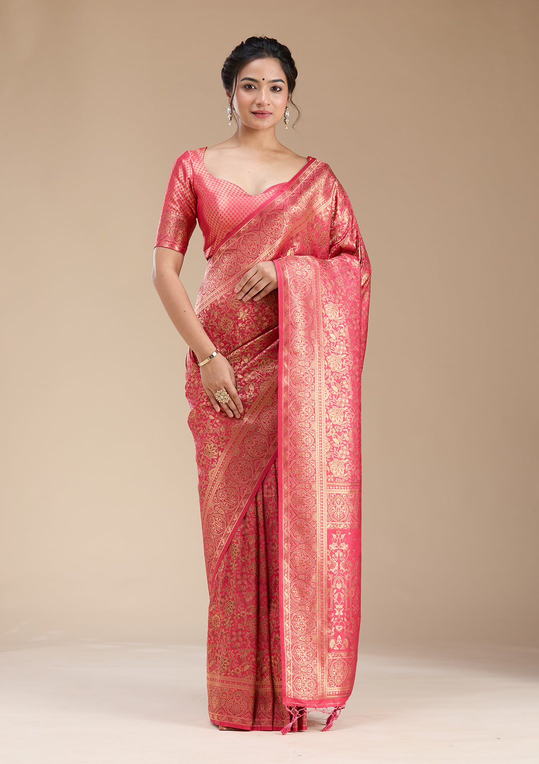 Red Banarasi Silk Saree