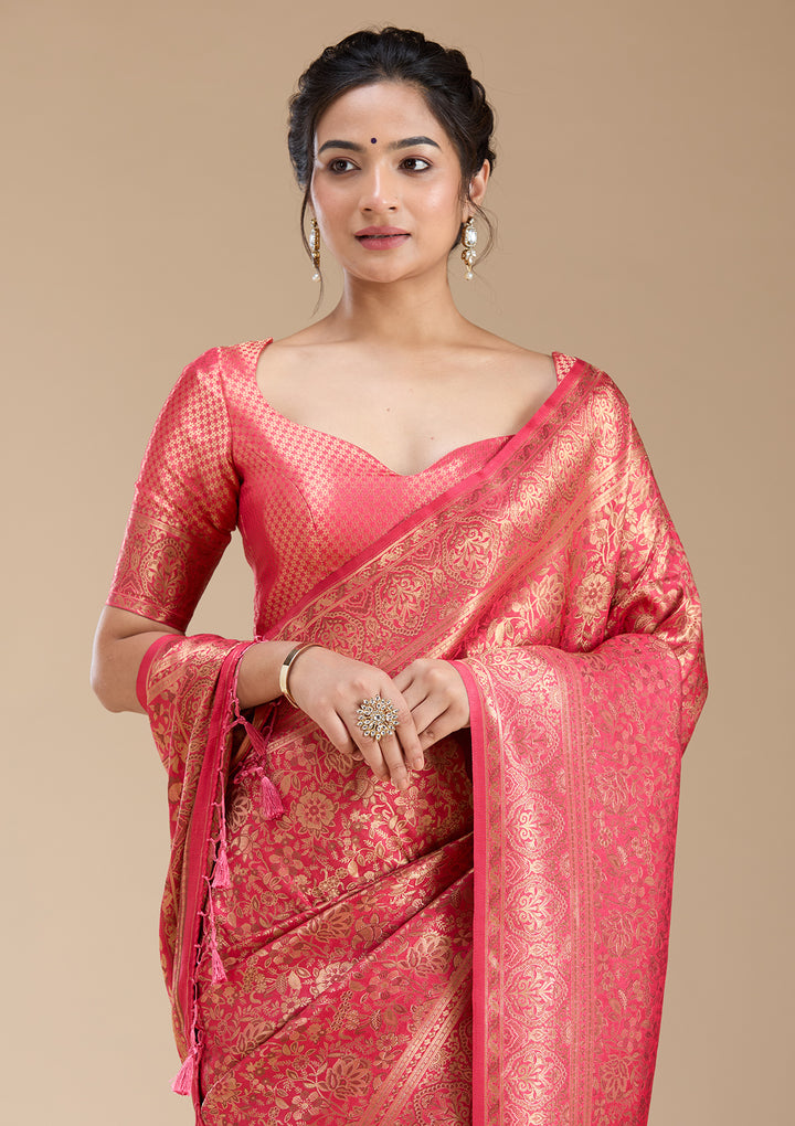 Red Banarasi Silk Saree