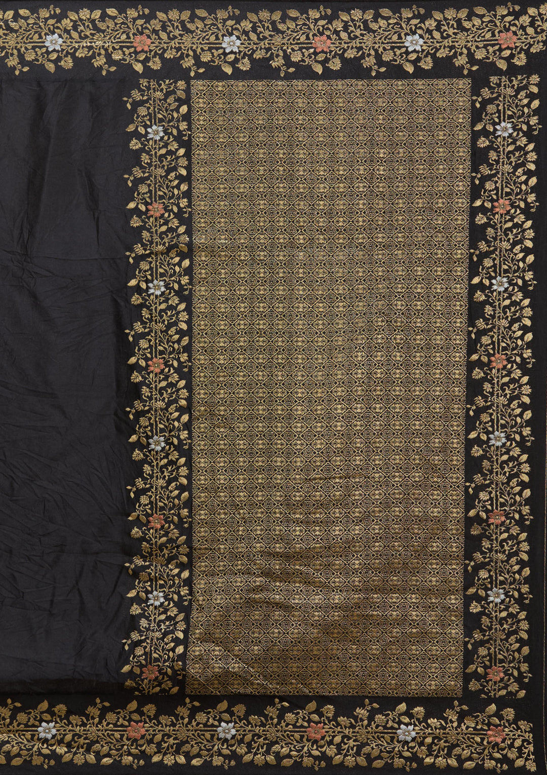 Black Banarasi Silk Saree